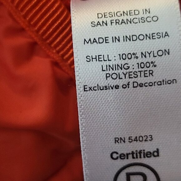 Women’s Athleta Ascender UPF Windbreaker Jacket, size XS Orange Hooded Zip Up - Picture 8 of 10